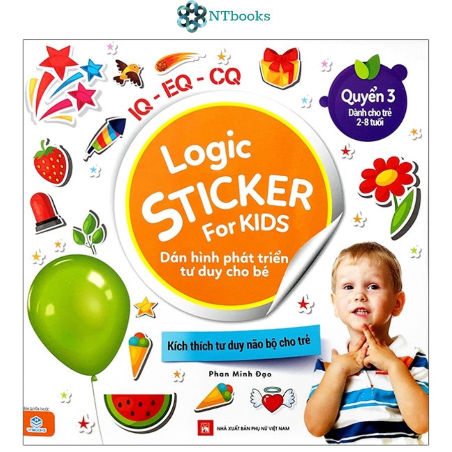 Sách Logic Sticker For Kids - Dán Hình Phát Triển Tư Duy Cho Bé - Quyển 3