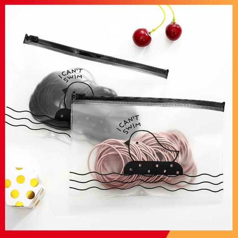 Set 100 chun buộc tóc mix 5 màu có túi zip như hình