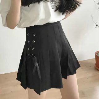 Chân váy kaki cột dây bên hông