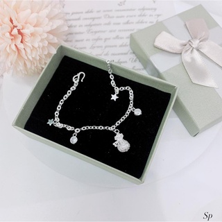 Lắc tay bạc treo charm xinh
