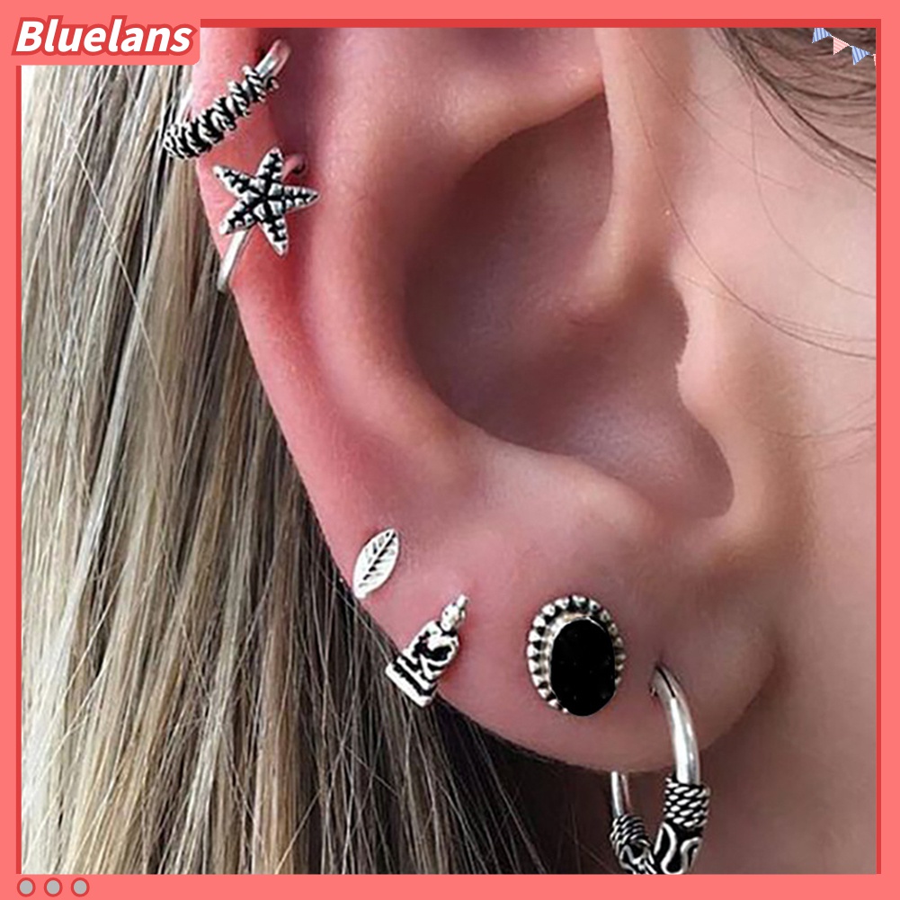 Set 6 khuyên tai nữ kiểu dáng đa dạng phong cách bohemian cá tính thời trang