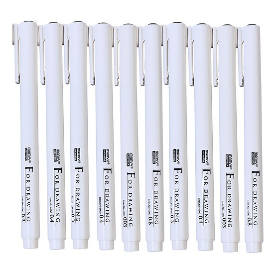 Bút line chuyên nghiệp Marvy Uchida 4600 có size từ 0.03 đến Brush-