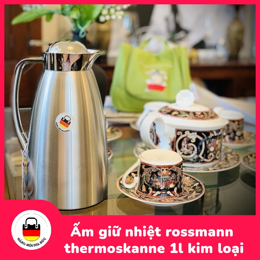 Ấm giữ nhiệt nội địa Đức Ideenwelt 1 Lít - Giữ nóng 8 tiếng, giữ lạnh 12 tiếng