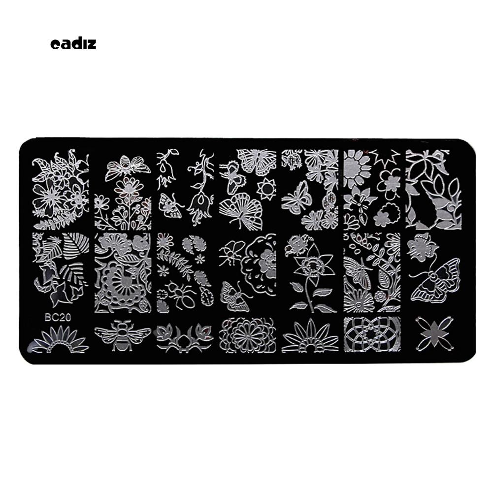 [Hàng mới về] Khuôn vẽ móng tay hình hoa lá đẹp đẽ trang nhã