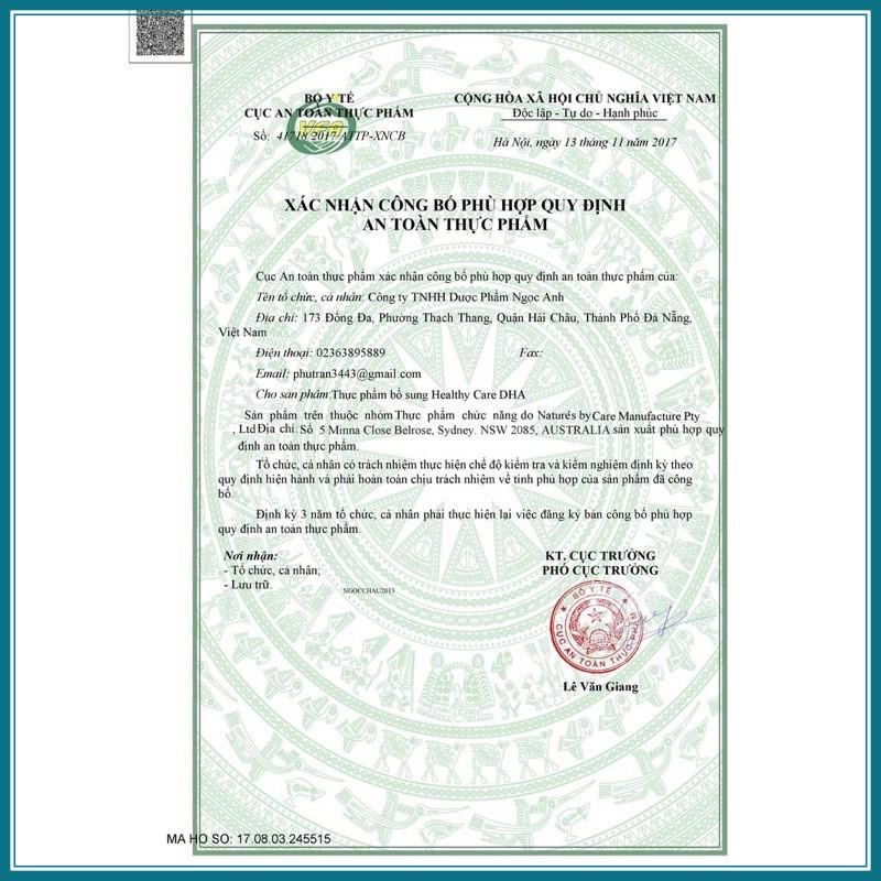 DHA Healthy Care Úc - Bổ Sung Dầu Cá Tự Nhiên Giúp Trẻ Thông Minh Và Mắt Sáng Tinh Anh