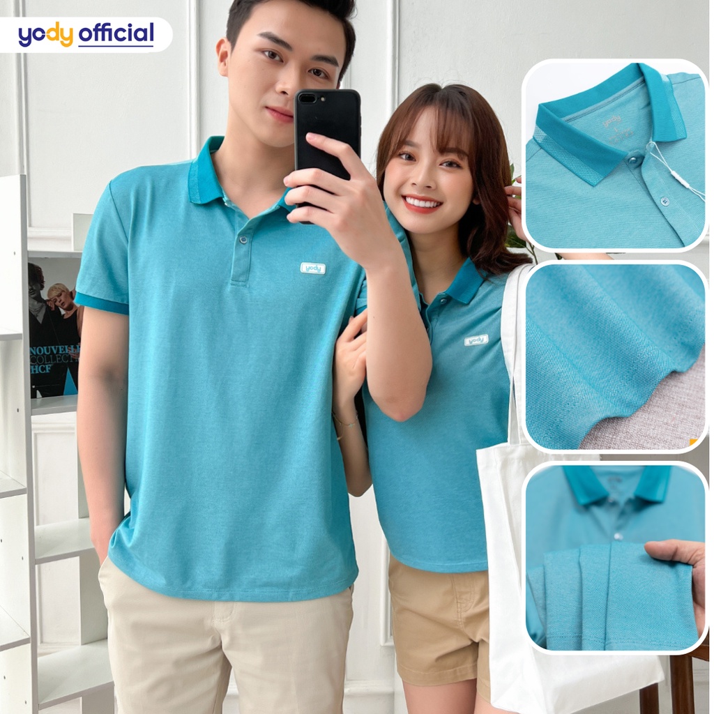 Áo phông có cổ Nam YODY vải cotton mắt chim áo thun polo nam thoáng mát co giãn MMC3 APM3299