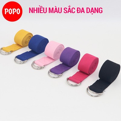 Dây tập Yoga cotton 1,8m POPO YGT11 tập cơ tay, chân, lưng, hỗ trợ tập động tác khó, tăng độ dẻo dai