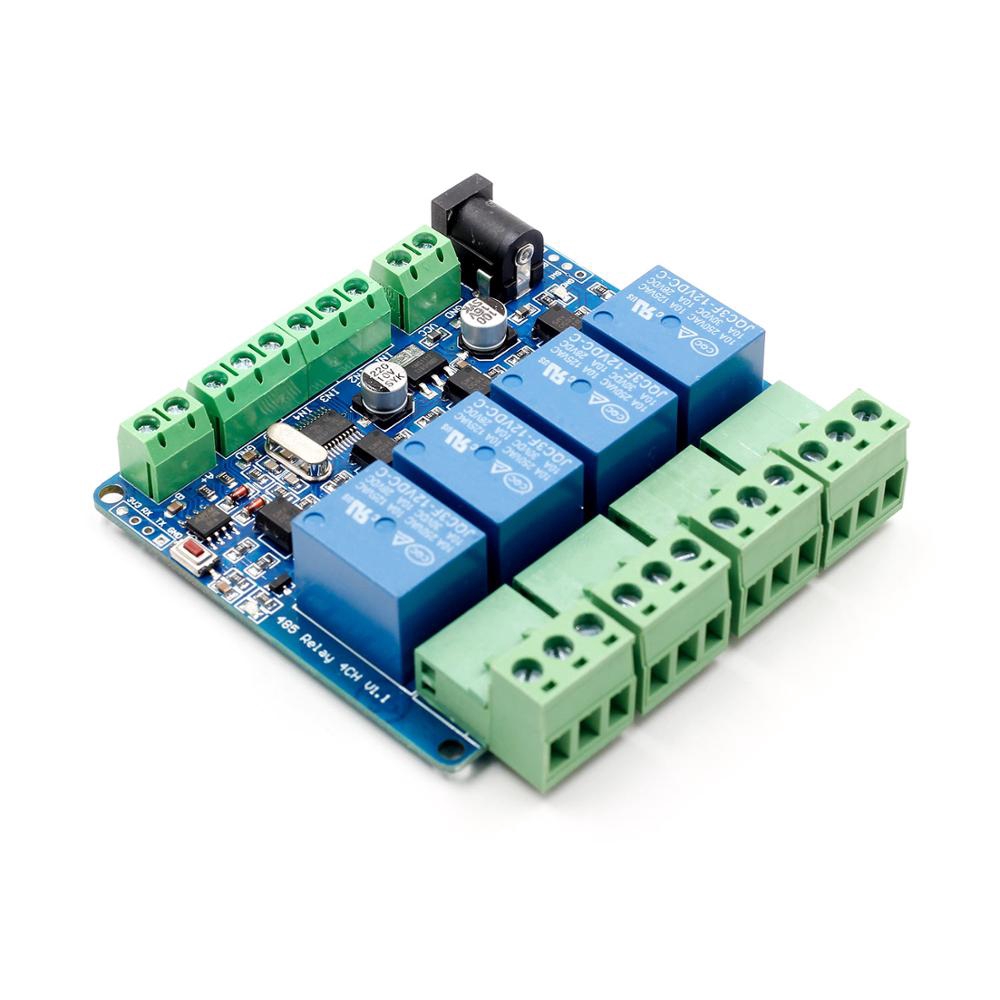 Modbus RTU 4 Way Relay Module DIY STM8S103 System 4 Road Input 485 Communication