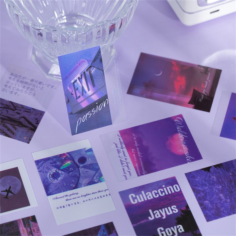 Bộ 60 Miếng Dán Trong Suốt Chống Nước Dùng Trang Trí Sổ Tay/ Album Ảnh