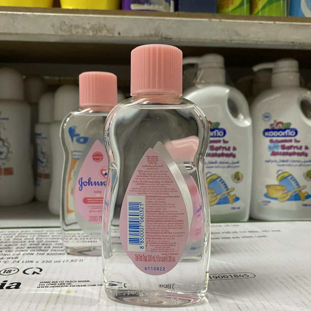 Dầu masage và dưỡng ẩm vùng da khô và cho em bé Johnsons Baby Oil 50ml/125ml/200ml