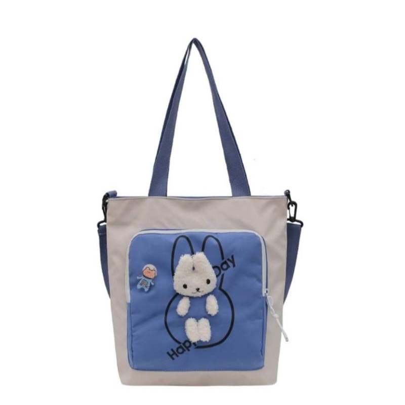 Túi vải thỏ bông 3D có lớp lót và dây đeo chéo mã 603, siêu nhẹ