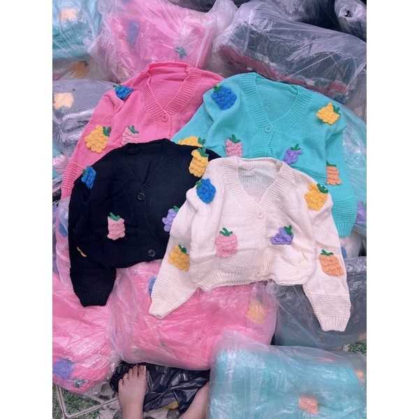 Áo Khoác Cadigan Len Lông Dứa Quảng Châu L1