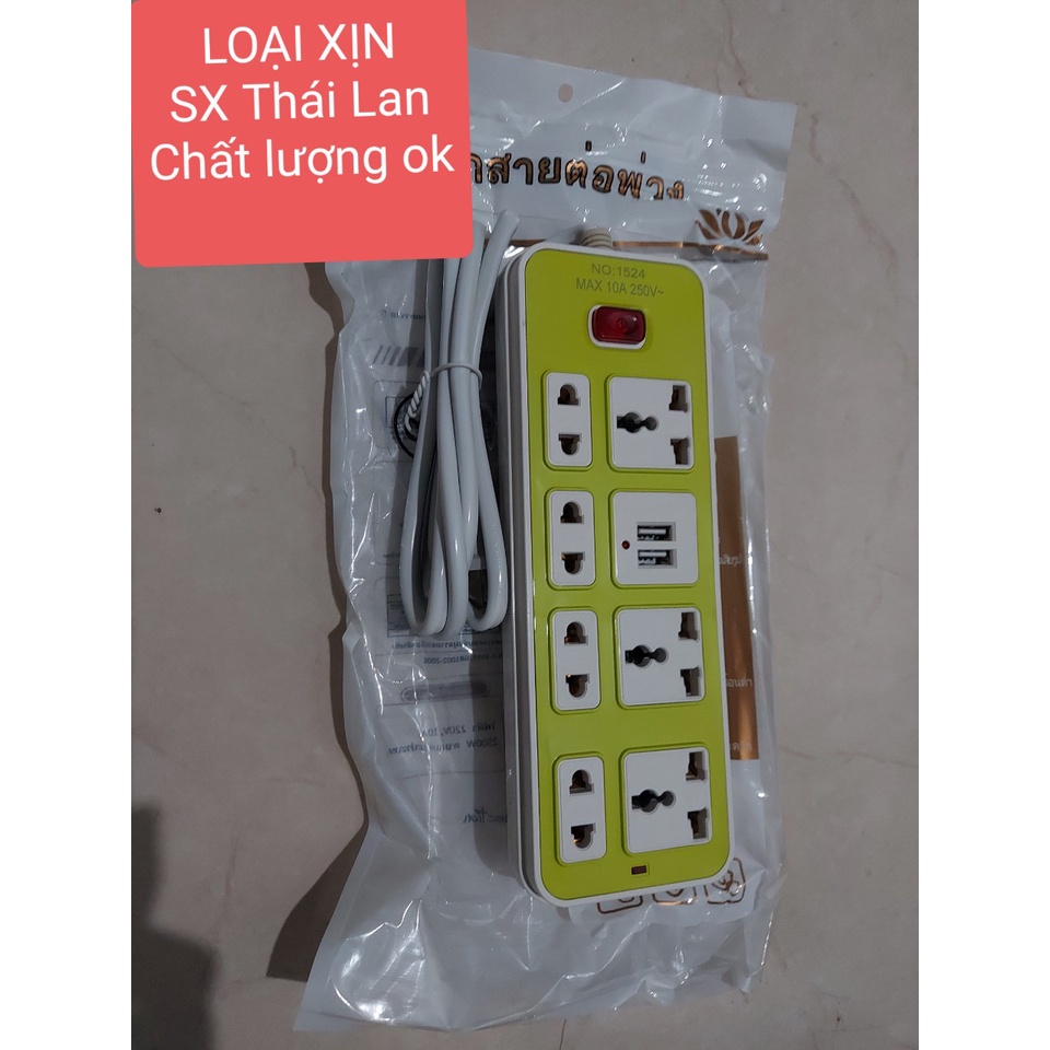 Ổ Điện Đa Năng Chống Giật * 3 Cổng USB và 6 Ổ Cắm