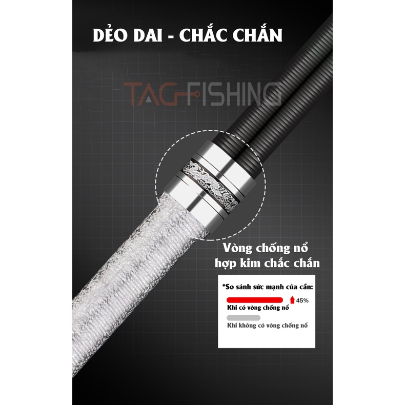 [Chính Hãng Guide] Cần Câu Tay Lục Mạch Thần Kiếm Bạc 5H 28-19i, Cần Câu Đài Chính Hãng Cao Cấp Có Bảo Hành