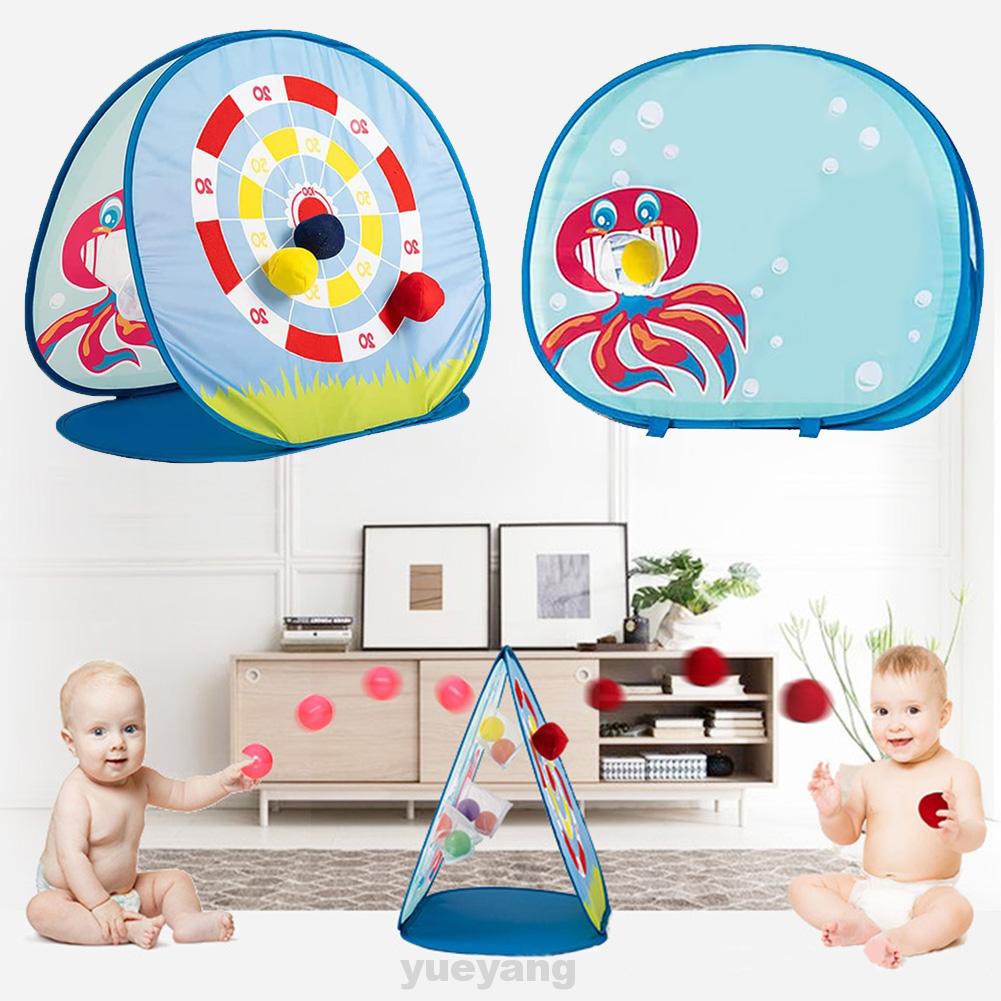 Sports For Kids Double Sided Indoor Outdoor Bean Bag Shark Theme Cornhole Board Toss Game Toy