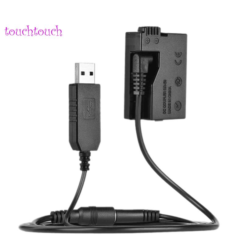 Pin giả DR-E8 có dây cáp dữ liệu USB dành cho máy ảnh Canon EOS 550D 600D 650D 700D DSLR