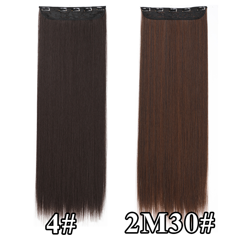 Tóc giả Wigsin thẳng dài 80cm có 5 kẹp chắc chắn