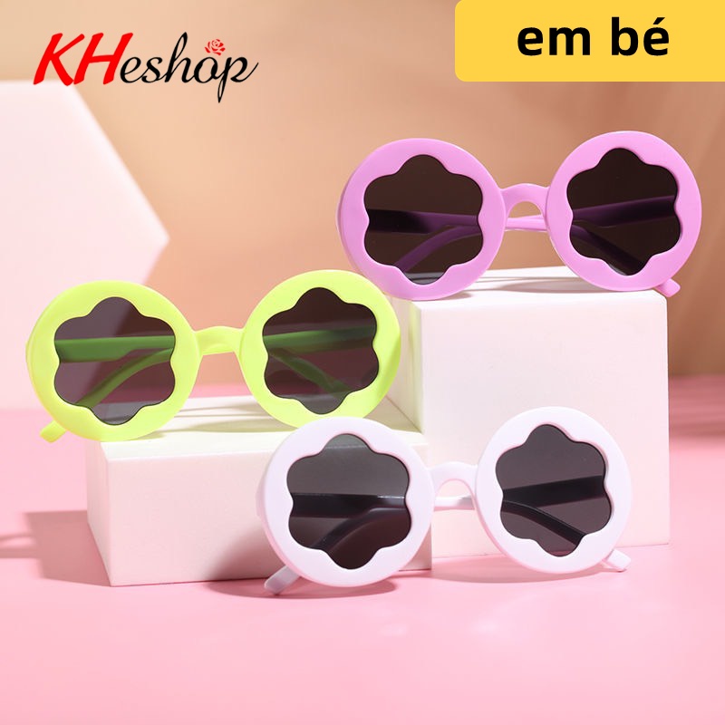[Hàng xịn]  Kính râm cho bé chống tia UV hình bông hoa, kính mắt thời trang cho bé giá siêu hót mã Y1576