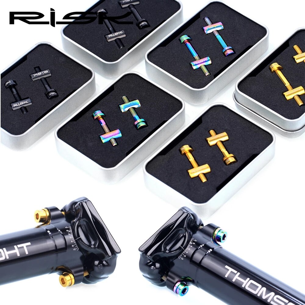 Set 2 Ốc Vít Hợp Kim Titan M5*30/40MM Cố Định Yên Xe Đạp Địa Hình