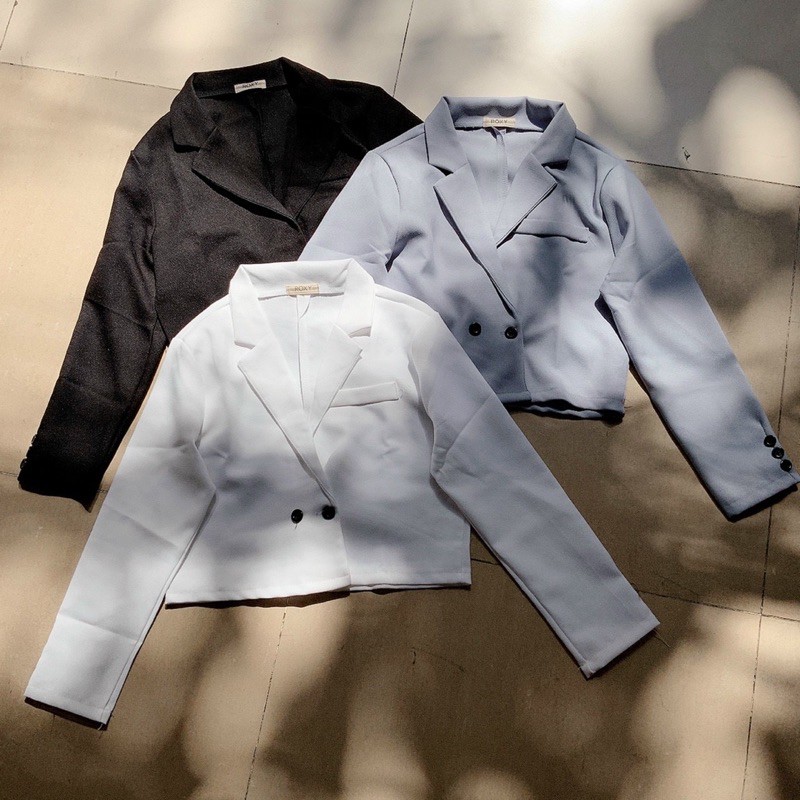 Áo khoác vest trơn from ngắn | BigBuy360 - bigbuy360.vn