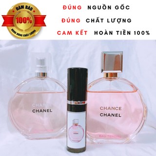 Nước hoa nữ 🛑mẫu thử🛑 nước hoa chanel chance eau tendre cam kết chính hãng 100%