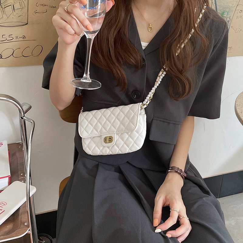 Túi Đeo Chéo Đựng Điện Thoại Đính Ngọc Trai Thời Trang Mùa Hè Cho Nữ 2021