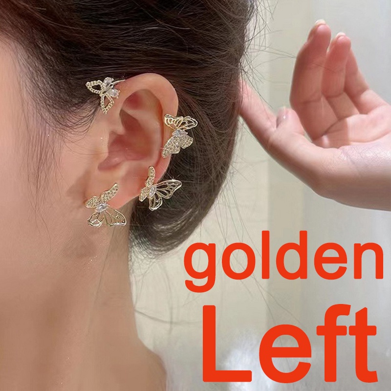 Gmai 1 Khuyên Vành Tai Hình Bướm Đính Đá Thời Trang