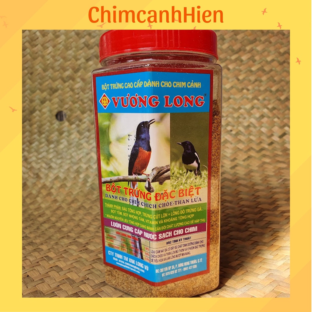 Cám trứng thức ăn chim chích chòe Vương Long  - dạng bột, dạng hạt - 500g