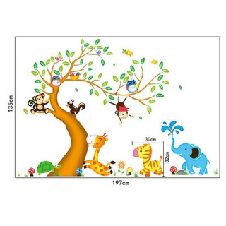 Decal dán tường VƯỜN BÁCH THÚ TO NHẤT