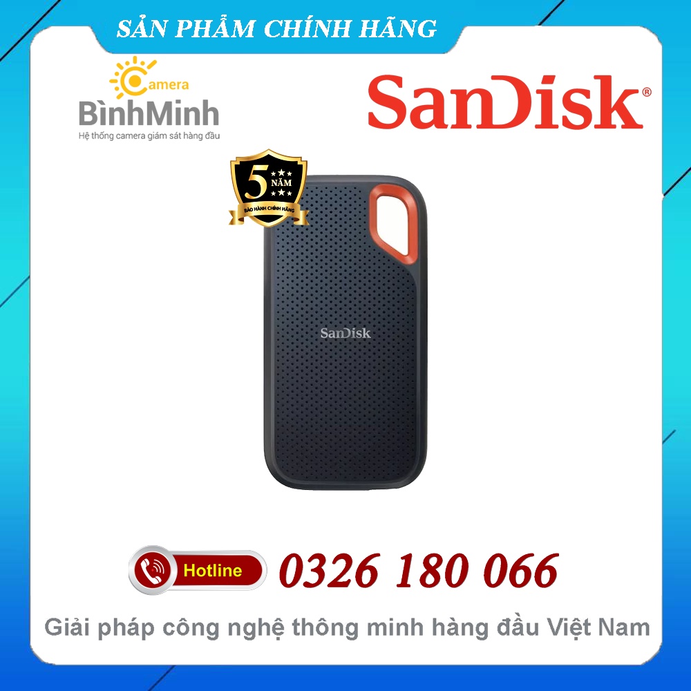 Ổ Cứng SSD Di Động 1TB 2TB 4TB External Sandisk Extreme V2 E61 USB 3.2 Gen2 SDSSDE612T00G25 - BH 5 N