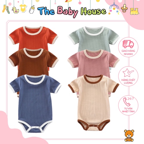 Bộ Áo Liền Thân Cho Bé  𝐅𝐑𝐄𝐄𝐒𝐇𝐈𝐏 Bodysuit Tay Ngắn Phong Cách Đơn Giản Thoải Mái Dễ Thương  Cho Bé