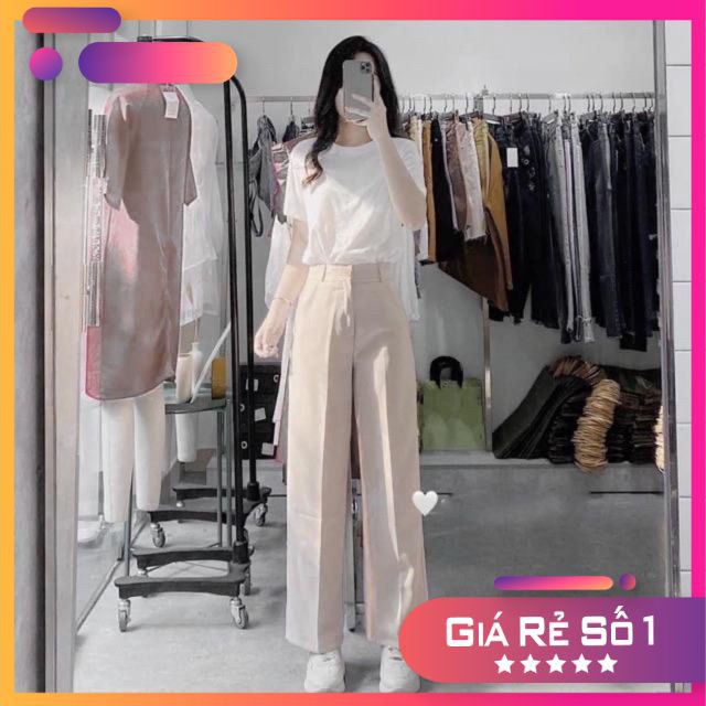 QUẦN DÀI ỐNG RỘNG CÔNG SỞ VẢI TUYẾT MƯA