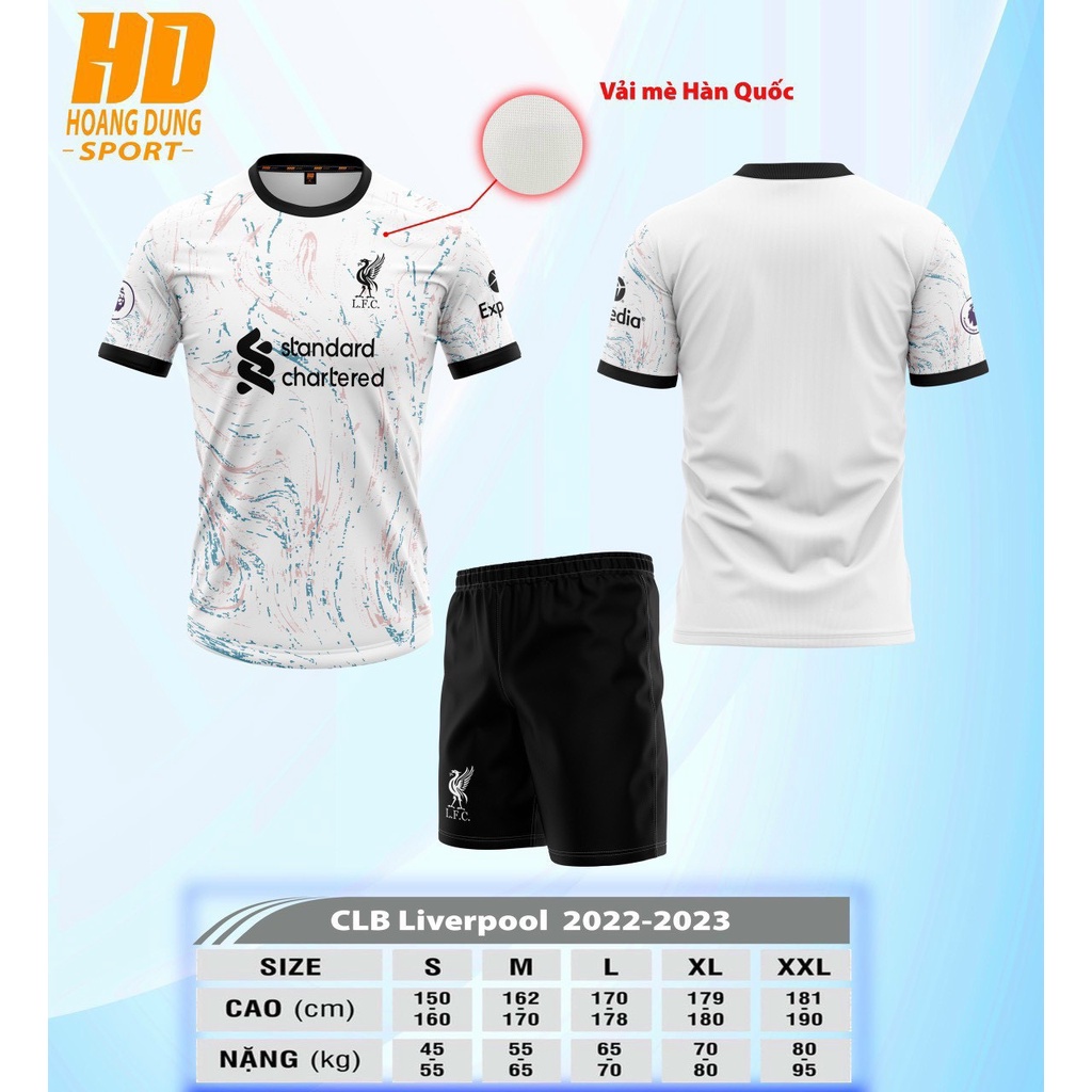 Quần áo đá banh, đồ bóng đá các CLB mới nhất vải thun lạnh mát mẻ - Có in tên số theo yêu cầu.