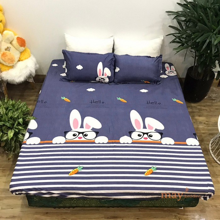 Bộ drap giường bọc nệm May Bedding  kèm 2 vỏ áo gối poly cotton | BigBuy360 - bigbuy360.vn