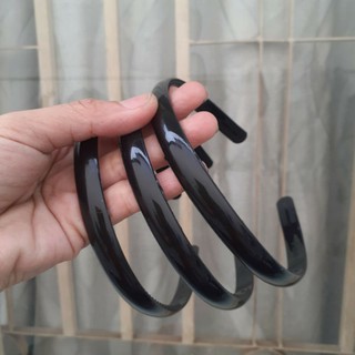 Combo 3 cái Bờm cài tóc nhựa mềm màu đen (bản 1.5cm)