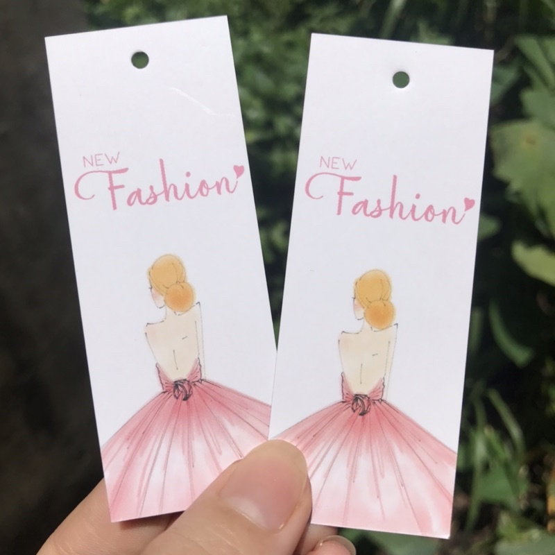 Mác quần áo combo 100 mác + 100 Dây Treo Thẻ Bài - Dây Dù Xâu Tag (Mác) Quần Áo