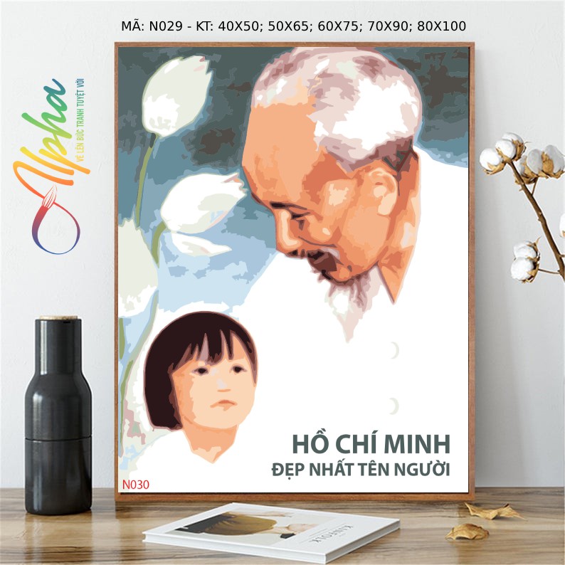 Tranh tô màu số hóa Alpha - Tranh Bác Hồ N030