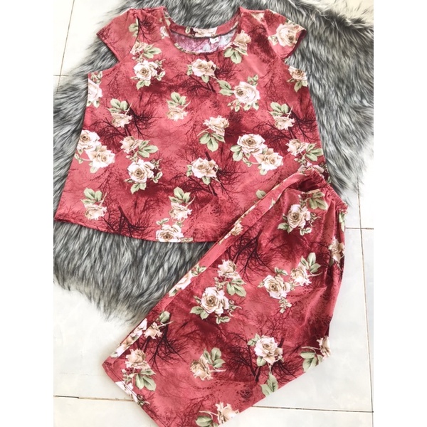 [BIGSIZE 7,8: 79 - 100kg] Đồ Bộ trung niên thun quần lửng thun aty size đại - nhiều màu
