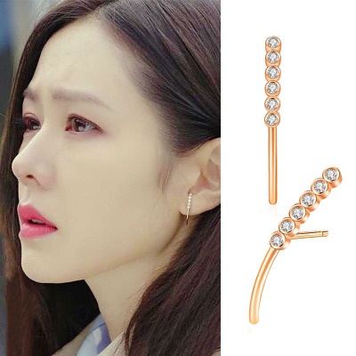 Bông Tai Bạc 35 Kiểu Mặt Trời Yizhen Hàn Quốc Xu Xu Zhihui Tương Phản Đơn Giản Thời Trang Mới 2020