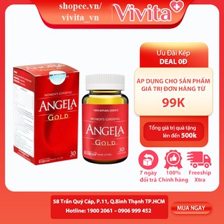 Sâm Angela Gold 60 Viên (Tích Điểm Chính Hãng) - Hỗ trợ bổ sung nội tiết tố