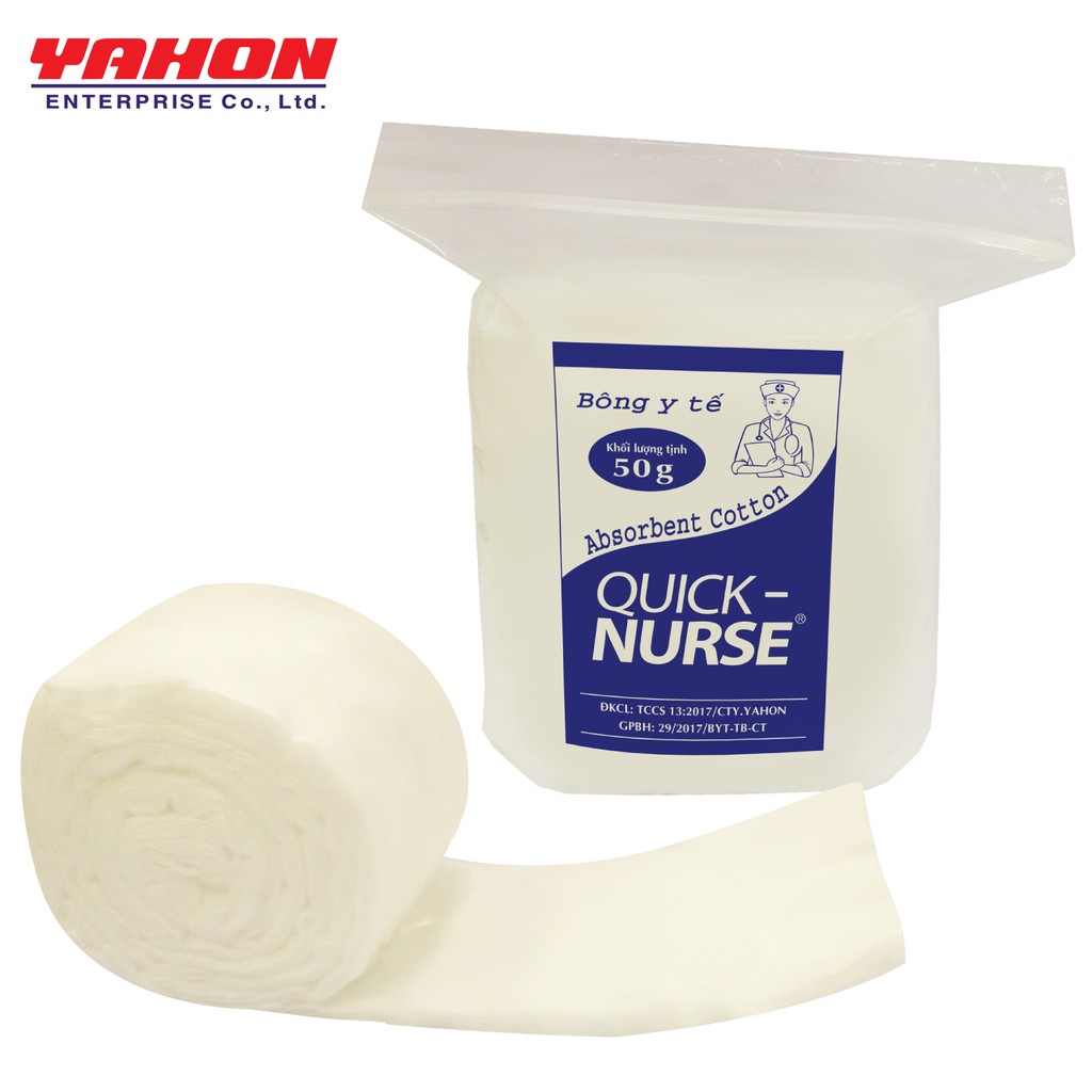 COMBO 3 BÔNG Y TẾ QUICK-NURSE 50 GRAM