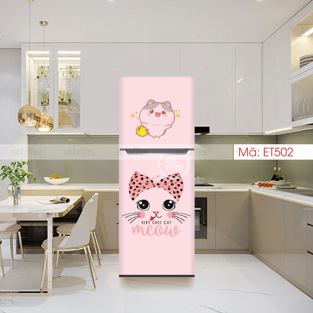 Decal dán tủ lạnh, miếng dán tủ lạnh mẫu cute - CB1