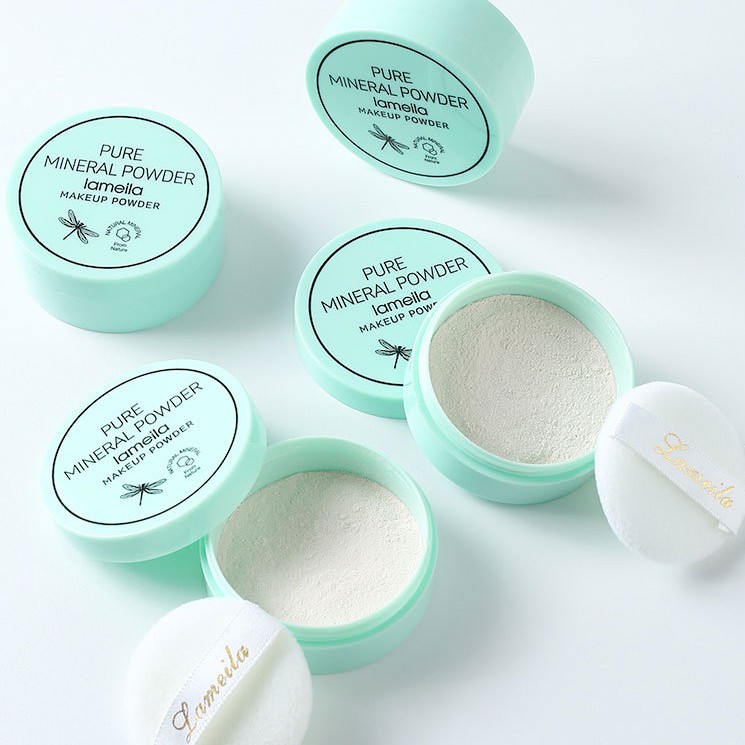 BỘT PHẤN PHỦ XANH Pure Mineral Powder Lameila kiềm dầu makeup powder che phủ mềm mịn lâu trôi sỉ tốt nội địa NGỰA BEAUTY | BigBuy360 - bigbuy360.vn