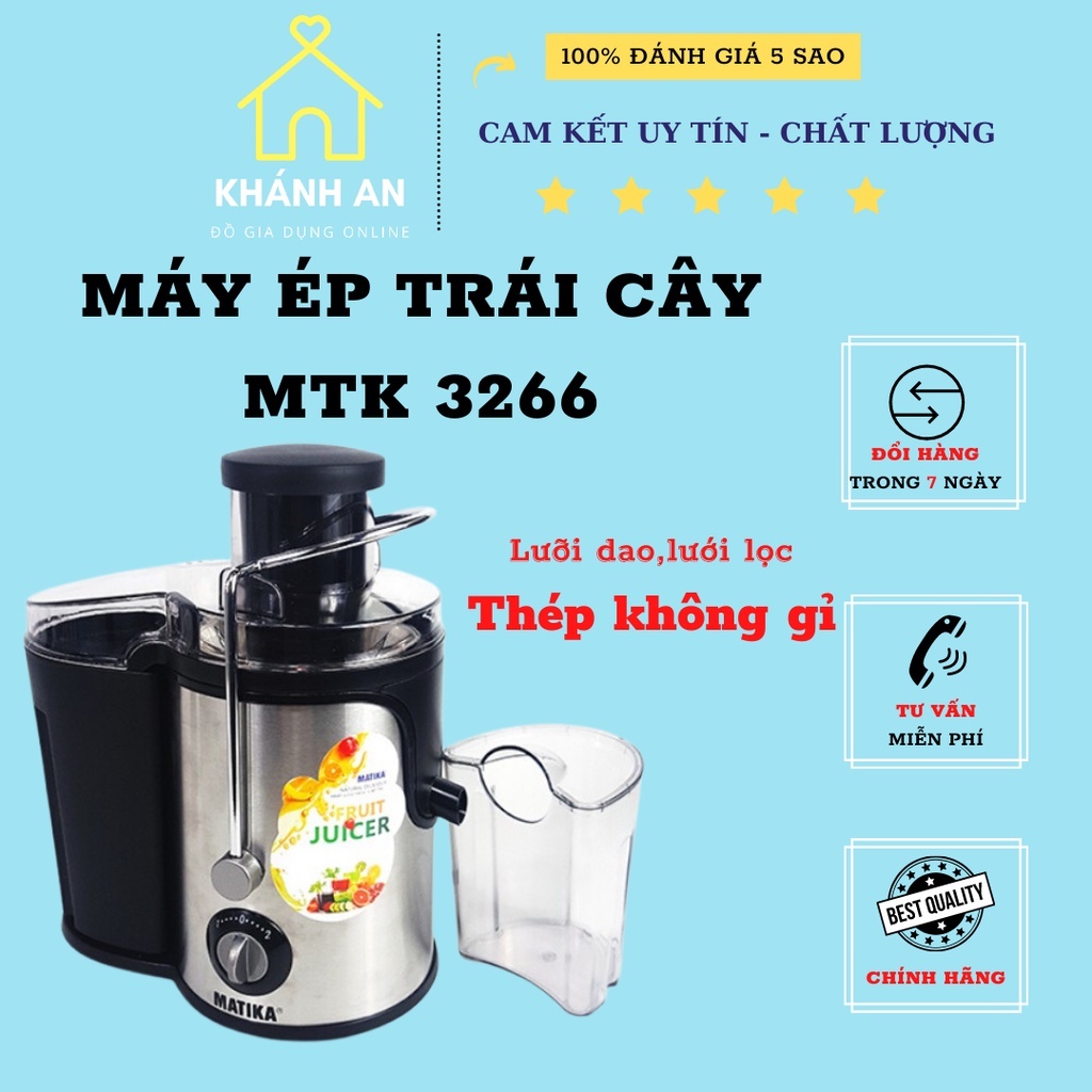 Máy Ép Trái Cây MATIKA 1L 600W MTK-3266 , Khánh An Đồ Gia Dụng Online , Bảo Hành 12 tháng , Cam Kết Hàng Chính Hãng
