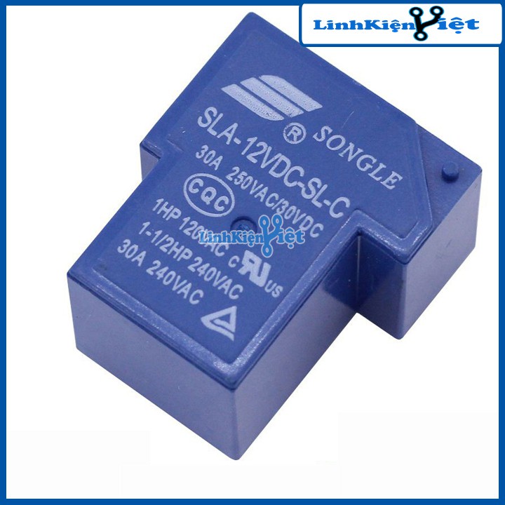 Relay Songle SLA 30A - 12V 6 Chân Màu Xanh