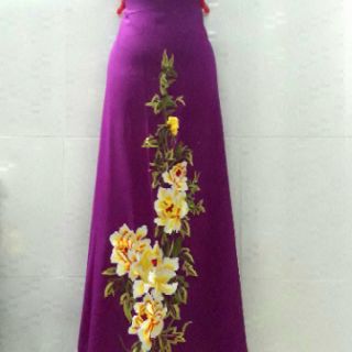 Vải áo dài thêu cao cấp