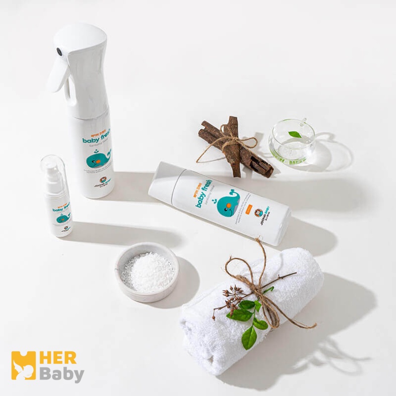 Xịt diệt khuẩn JOONA BABY Baby Fresh khử mùi cho đồ chơi, bình sữa, núm ti an toàn cho bé 300ml - Herbaby