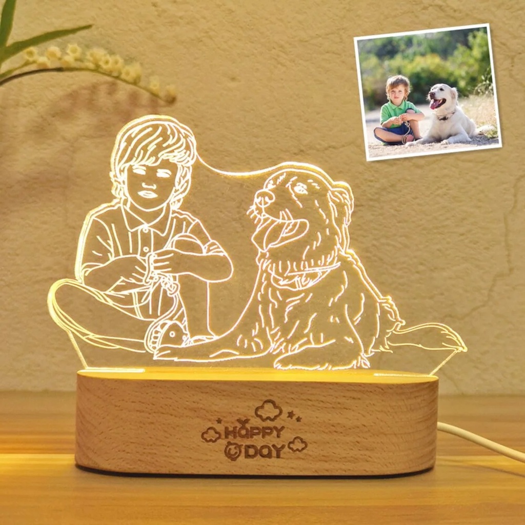 Đèn led 3D Thegioipuzzle vẽ hình, khắc tên theo yêu cầu, quà tặng tình yêu, kỷ niệm ngày yêu nhau, đồ decor phòng