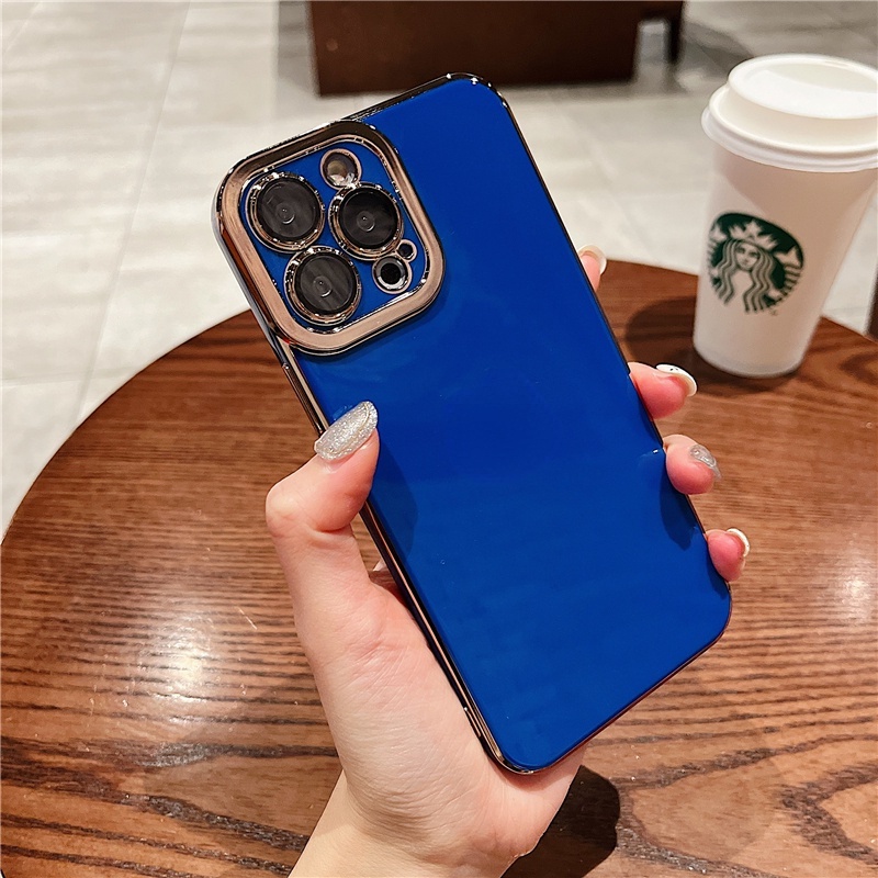 Ốp điện thoại silicon mềm dẻo mạ chống sốc nhiều màu tùy chọn dành cho iPhone 13 12 11 Pro MAX 7+ 8Plus XR XS MAX