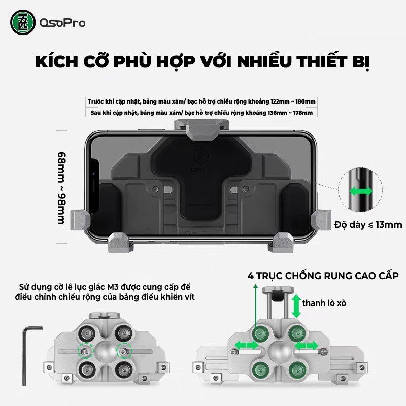 GIÁ ĐỠ ĐIỆN THOẠI OSOPRO NHÔM CHÍNH HÃNG